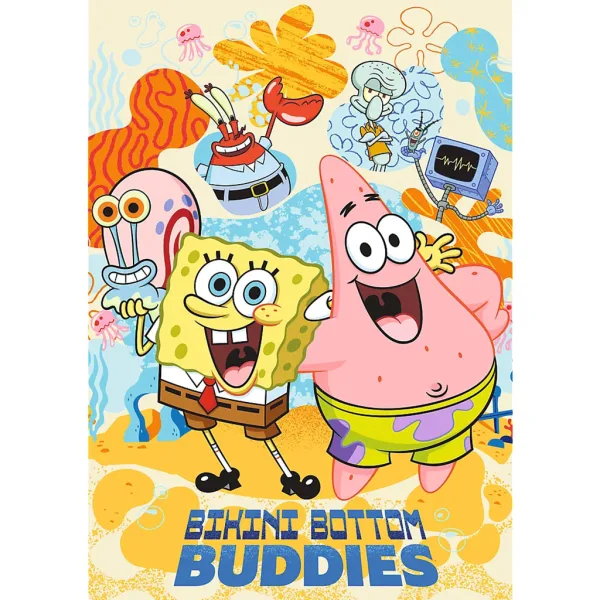 SpongeBob Pantaloni Pătrați Cei mai buni prieteni din Bikini Bottom puzzle Premium plus quality cu 1000 de piese - Trefl imaginea 2