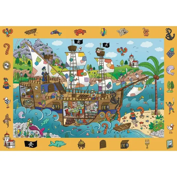 Spy Guy puzzle 100 de piese Navă de pirați - Trefl imaginea 2