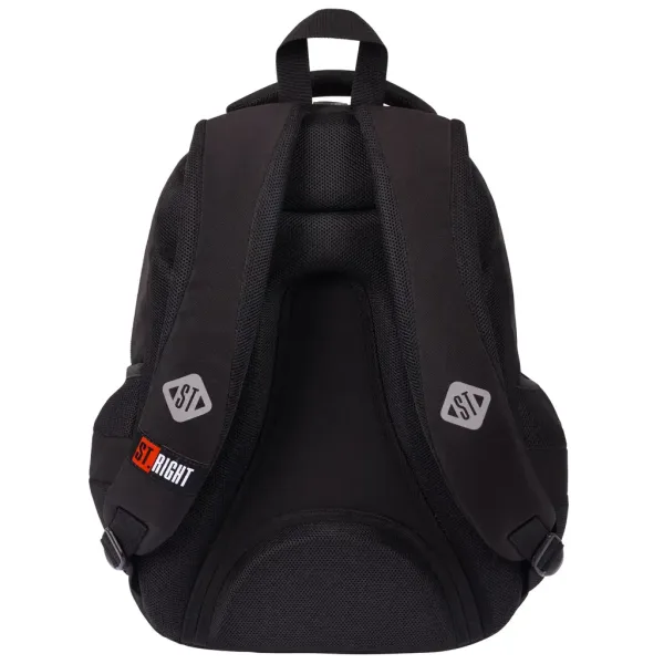 St.Right Black rucsac ergonomic pentru școală, BP73 46x31x20cm imaginea 3