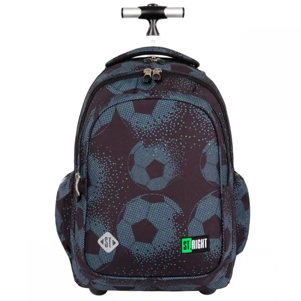 St.Right Football ghiozdan școlar pe roți TB01 43x32x25cm imaginea 2