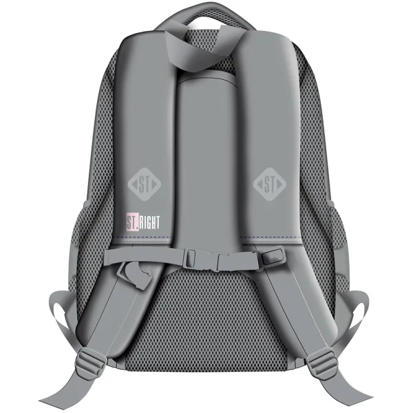 St.Right Rucsac școlar gri cu fluturi, cu trei compartimente, BP26, 39x27x17cm imaginea 2