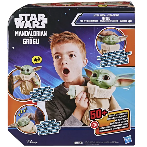 Star Wars: Action Buddy Grogu, figură de pluș interactivă – Hasbro imaginea 3