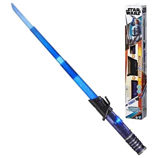 Star Wars Lightsaber Forge: Darksaber sabie laser electronică pliabilă cu lumină și sunet - Hasbro imaginea 2