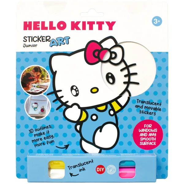 Sticker Art: Set de abțibilduri de colorat Hello Kitty, mai multe modele, 1 buc - Comansi imaginea 2