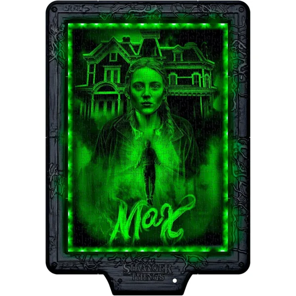 Stranger Things – Blestemul lui Vecna, puzzle de 520 piese cu ramă și iluminare RGB LED – Clementoni imaginea 5
