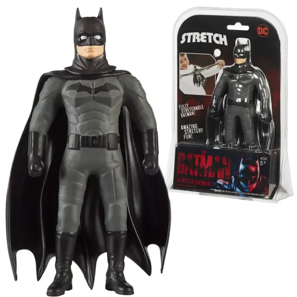 Stretch: Mini Batman, figura de acțiune extensibilă de 18cm imaginea 4
