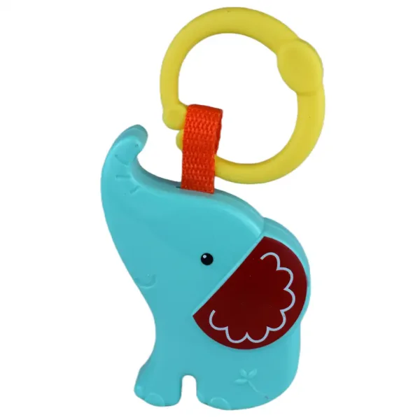 Sun Baby: Elefant vesel fără BPA, zornăitor albastru pentru bebeluși imaginea 2