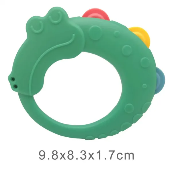 Sun Baby: Jucărie zornăitoare și de ros pentru bebeluși cu crocodil imaginea 2