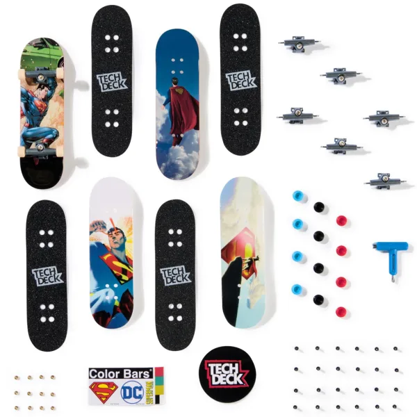 Tech Deck: Set de 4 fingerboard-uri Superman - Spin Master imaginea 2