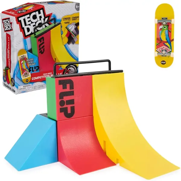 Tech Deck: Set de pista Competinion Wall 2.0 cu skateboard de degete special - Spin Master imaginea 2