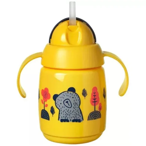Tommee Tippee: Superstar cană de învățare cu pai, galbenă, 300 ml imaginea 2
