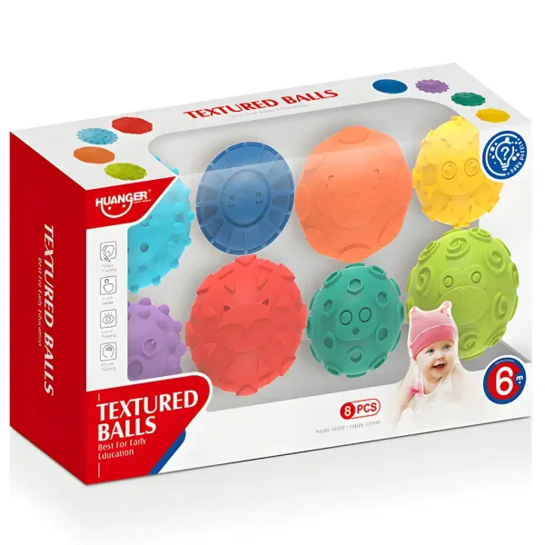 Touchball: Set de 8 mingi pentru dezvoltarea simțului tactil imaginea 3
