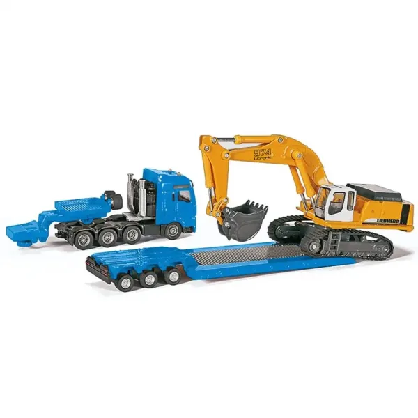 Transportor greu SIKU MAN cu excavator Liebherr 1/87 imaginea 2