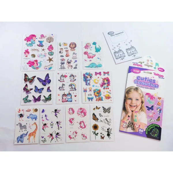 TyToo: Set de tatuaje cu abțibilduri Cuties & Beauties imaginea 4