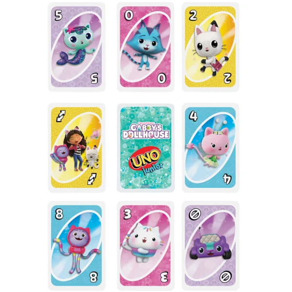 UNO Junior: Joc de cărți Casa de Păpuși a lui Gabi - Mattel imaginea 4
