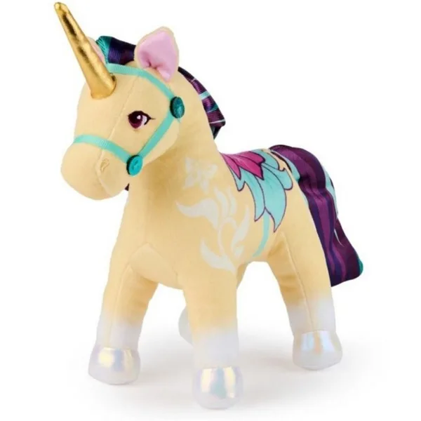 Unicorn Academy: Leaf unicorn pluș de 17 cm - Spin Master imaginea 1