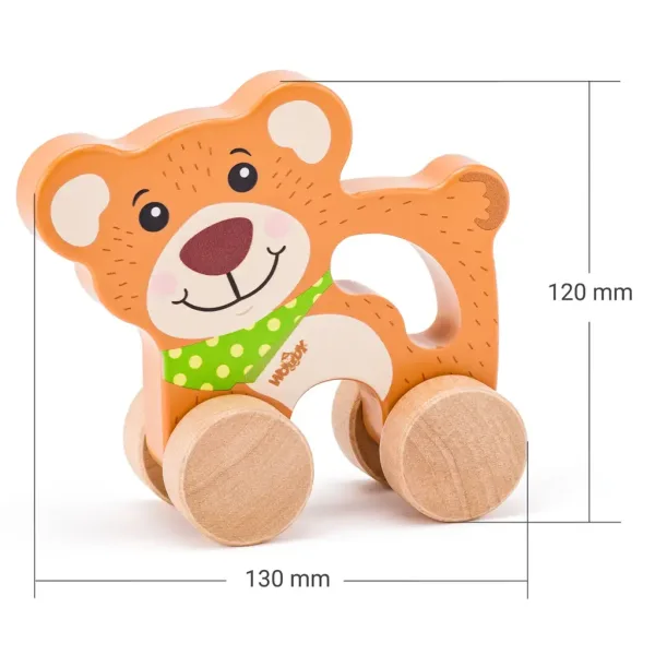 Ursuleț de lemn cu mâner - Woodyland imaginea 2