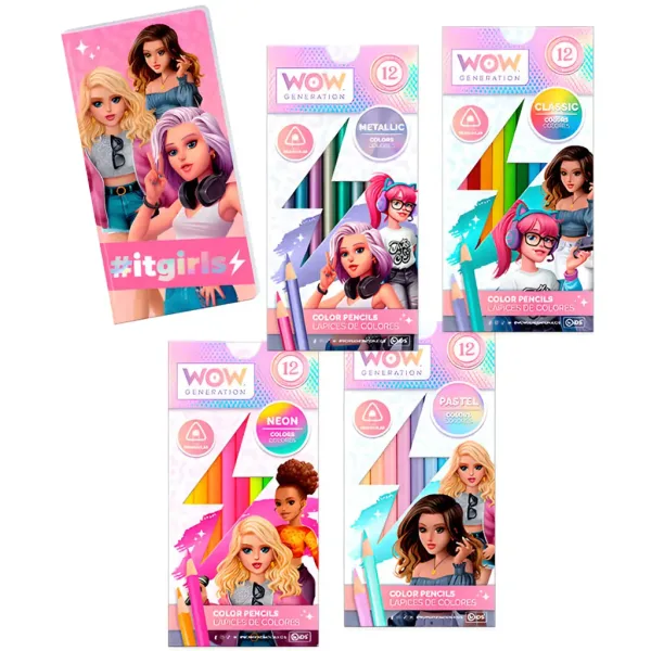 WOW Generation: set de 48 de creioane colorate cu caiet de notițe. imaginea 1