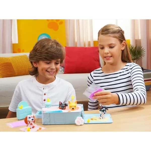 Washy Friends: Color Reveal cu 3 figurine de cățeluși, jacuzzi și accesorii. imaginea 2