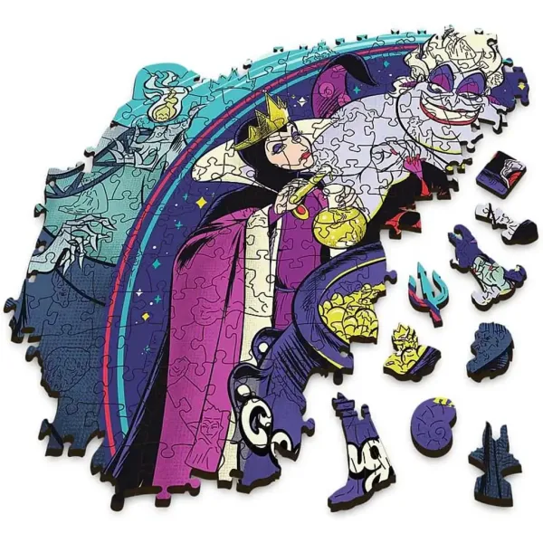 Wood Craft: Disney Răufăcători puzzle premium din lemn de peste 500 de piese - Trefl imaginea 2