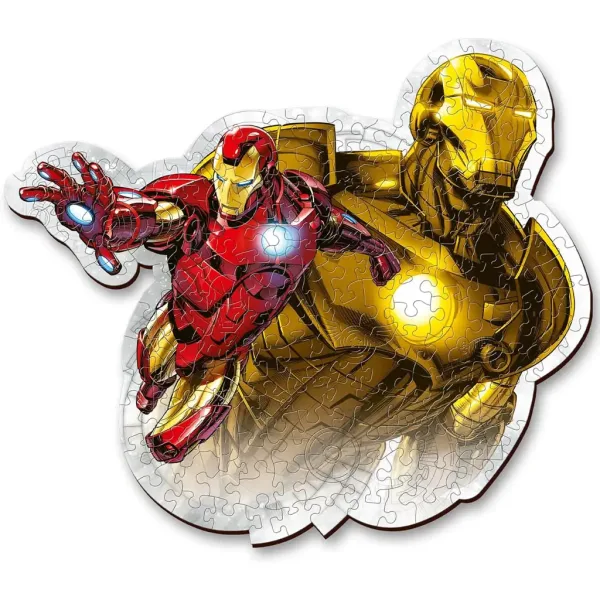 Wood Craft: Marvel Răzbunătorii - Iron Man puzzle premium din lemn de 160 de piese - Trefl imaginea 2
