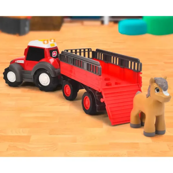 ABC Massey tractor de transport pentru animale cu cal - Simba Toys imaginea 6