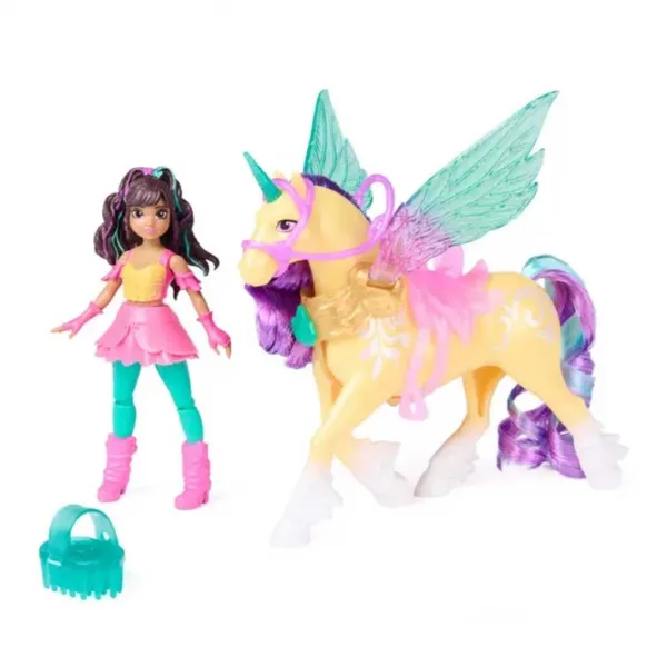 Academia Unicornilor: Aripi fermecate - set Ava și Leaf - Spin Master imaginea 3
