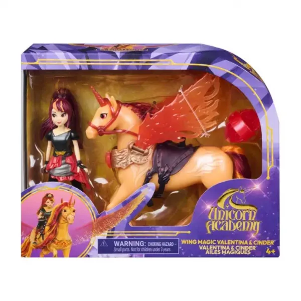 Academia Unicornilor: Aripi fermecate – Set Valentina și Cinder – Spin Master