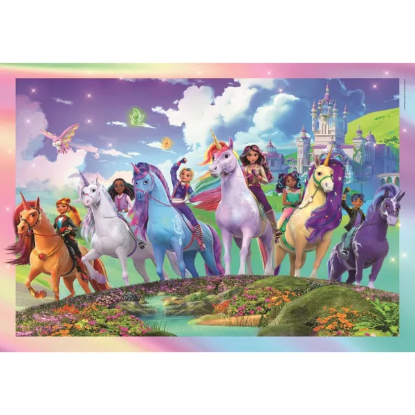 Academia Unicornului puzzle Supercolor de 104 piese - Clementoni imaginea 2
