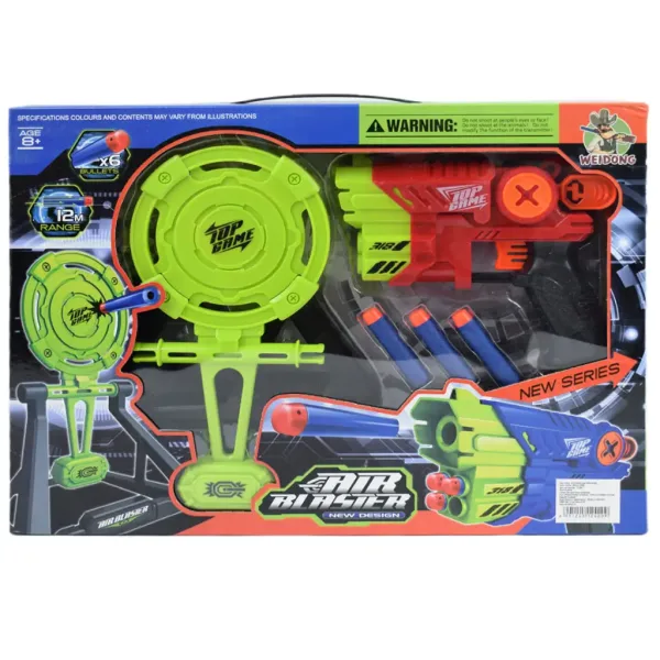 Air Blaster: EVA pistol cu gloanțe de ​​burete cu tinta si cartuse 19x14cm imaginea 7