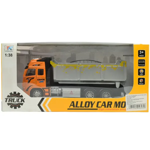 Alloy Car: basculantă cu lumină și sunet 19cm imaginea 5