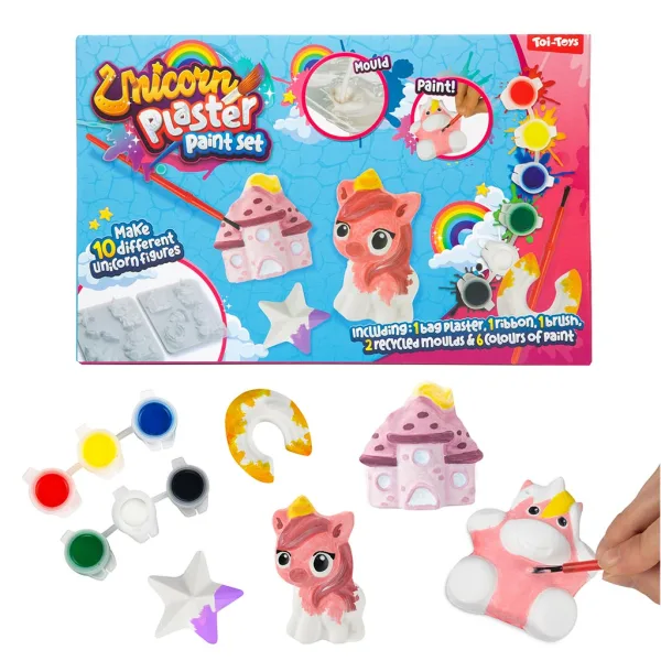 Animal Plaster: Set de turnare și vopsire cu animale și unicorni în mai multe variante 1buc imaginea 4