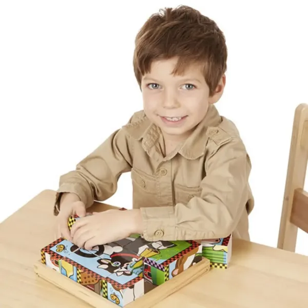 Animale de casă lemn puzzle - Melissa & Doug imaginea 3