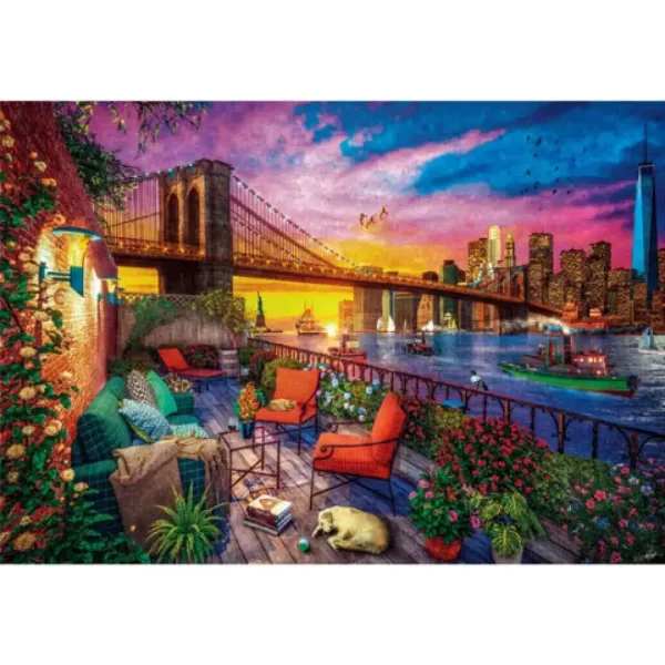 Apus de soare în Manhattan HQC puzzle, 3000 de piese - Clementoni imaginea 2
