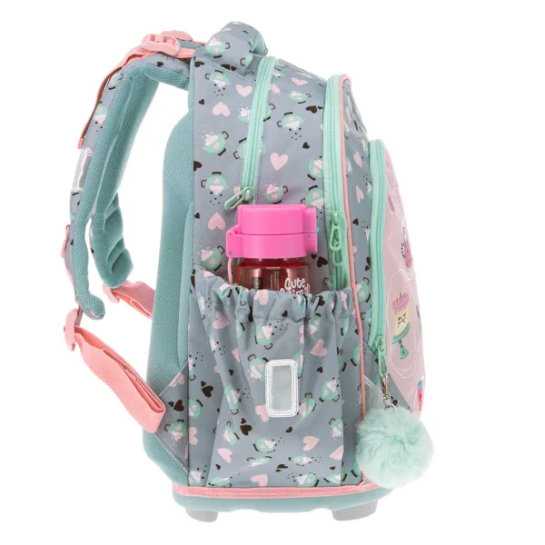 Ars Una: Cute Animals Tea Party, ghiozdan anatomic cu pisici, rucsac 33×43×22 cm imaginea 2