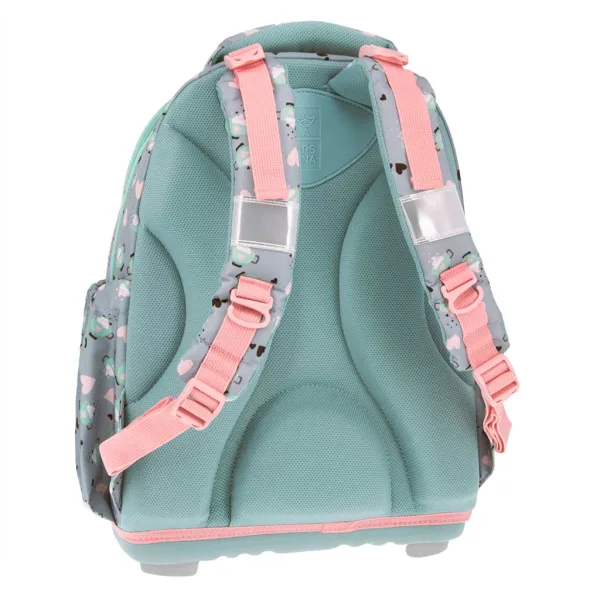 Ars Una: Cute Animals Tea Party, ghiozdan anatomic cu pisici, rucsac 33×43×22 cm imaginea 3