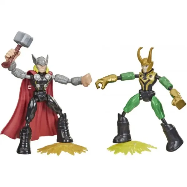 Set de figurine Bend and Flex Thor vs. Loki - Hasbro imaginea 2