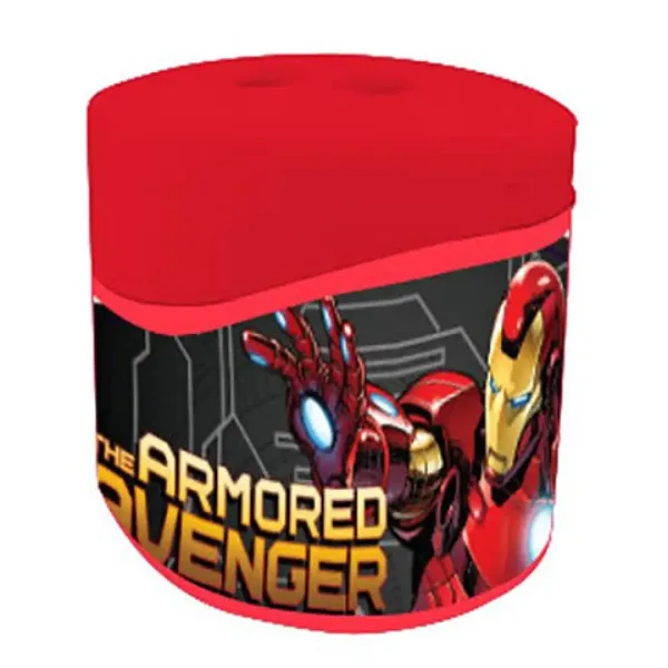Avengers recipient din plastic ascuțitoare cu 2 găuri cu model Iron Man imaginea 2