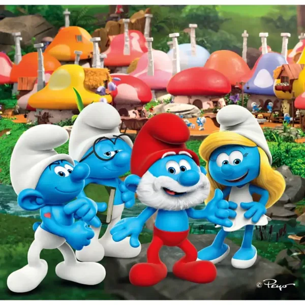Aventurile Hupikék Törpikék 3x48buc supercolor puzzle - Clementoni imaginea 2