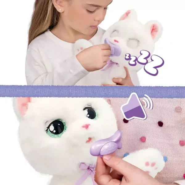 Baby Paws figurina de pluș interactivă – Pisică albă imaginea 3