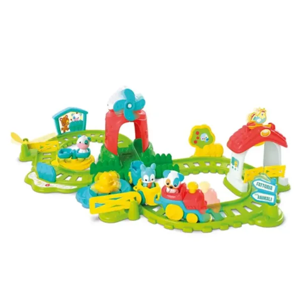 Baby trenuleț interactiv colorat set fermă cu accesorii imaginea 2