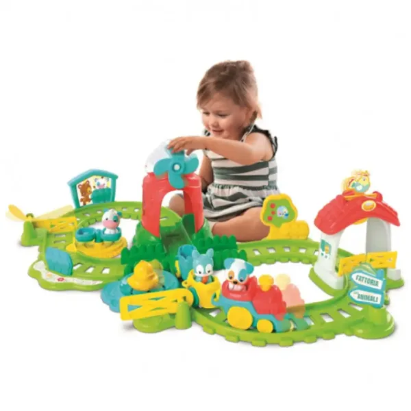 Baby trenuleț interactiv colorat set fermă cu accesorii imaginea 3