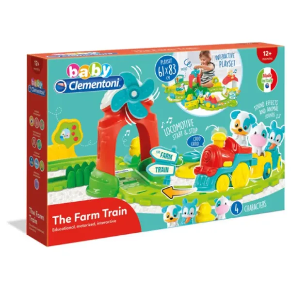 Baby trenuleț interactiv colorat set fermă cu accesorii imaginea 1