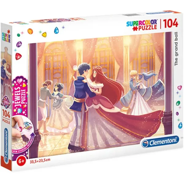 Balul cel mare Supercolor jewels-puzzle 104 bucăți - Clementoni imaginea 1