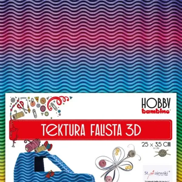 Bambino: Carton decorativ curcubeu albastru 3D B4 25x35cm imaginea 1