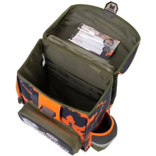 Bambino: Military ghiozdan ergonomic, rucsac 36x27x14cm imaginea 5