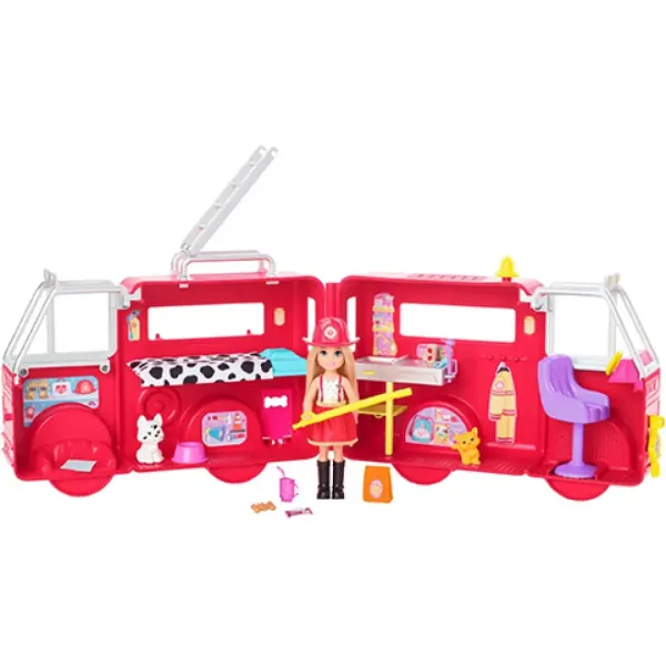 Barbie: Chelsea mașină de pompieri set de joacă - Mattel imaginea 4