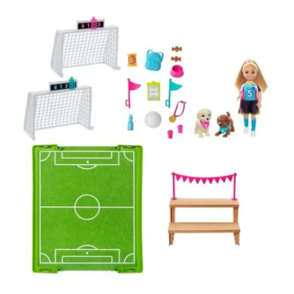 Barbie Dreamhouse Adventures: Chelsea set de joacă fotbal - Mattel imaginea 3