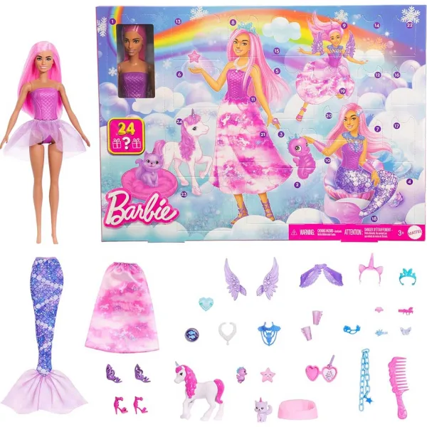 Barbie Dreamtopia Calendar de Advent 24 surprize - Mattel imaginea 2