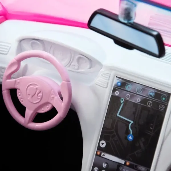 Barbie: Mașină Cabrio culoarea roz 2022 - Mattel imaginea 3